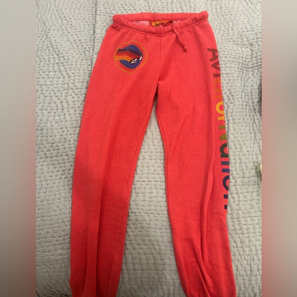 Aviator Nation Pants - AVIATOR NATION SWEATPANTS - RED